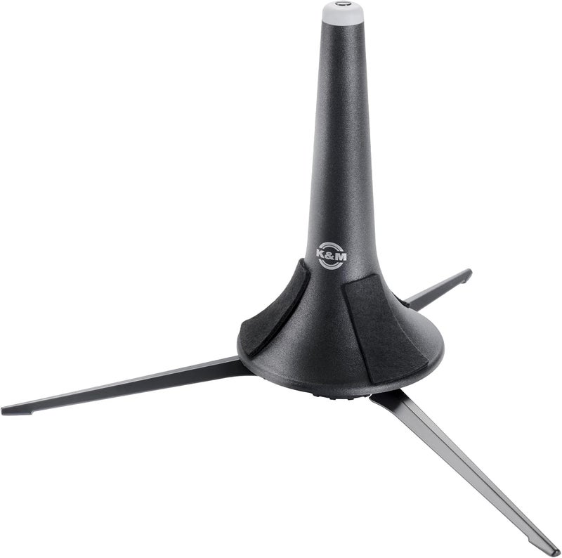 K.M Konig & Meyer Trumpet Stand-Inbell-Three Leg - Compact Trumpet Stand with Padded Pegs and a Foldable Design - Black - 0.24 Kilograms - Image 1